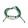 Pulsera de hilo verde con dije de San Judas Tadeo