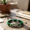 Pulsera de hilo verde con dije de San Judas Tadeo