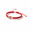 Pulsera de hilo rojo con medalla de San Benito (encapsulada)
