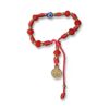 Pulsera de hilo rojo con San Benito y ojo turco