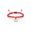 Pulsera de hilo rojo con San Benito y ojo turco
