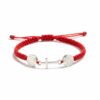 Pulsera de hilo rojo con doble San Benito y cruz