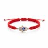 Pulsera de hilo rojo con mano de Fátima y ojo turco