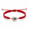 Pulsera de hilo rojo con mano de Fátima y ojo turco