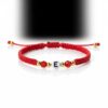 Pulsera de hilo rojo personalizada con letra inicial