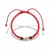 Pulsera de hilo rojo personalizada con letra inicial