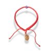 Pulsera de hilo rojo con San Benito y ojo turco (diseño centrado)