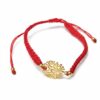 Pulsera de hilo rojo con dije de estrella de 5 picos (pentagrama)