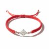 Pulsera de hilo rojo con dije de nudo celta de protección