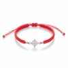 Pulsera de hilo rojo con dije de nudo celta de protección