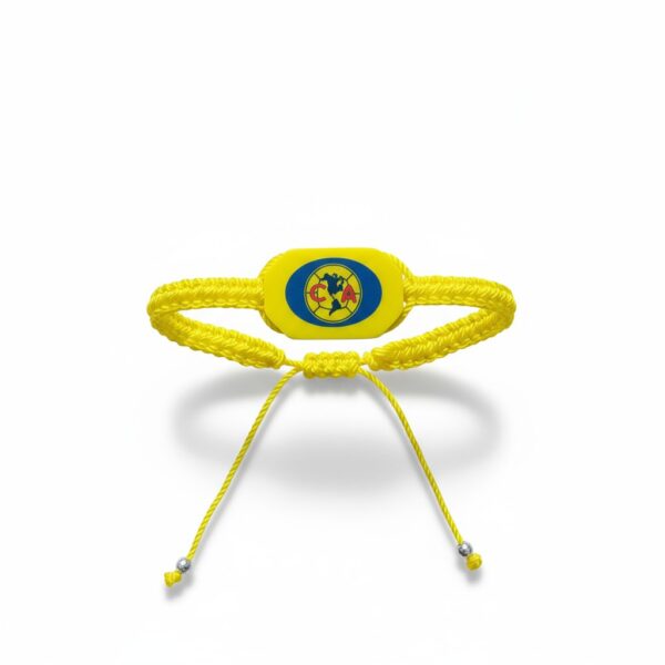 Pulsera de hilo tejido con el escudo del Club América