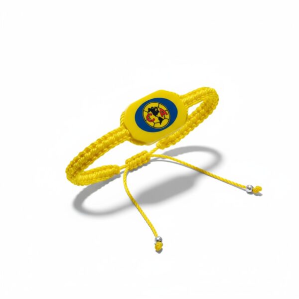 Pulsera de hilo tejido con el escudo del Club América
