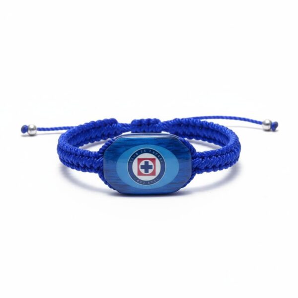 Pulsera de hilo tejido con el escudo de la Máquina Celeste (Cruz Azul)