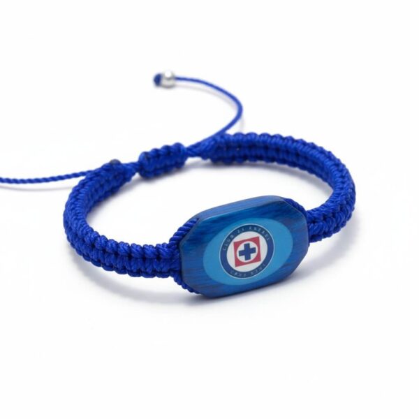 Pulsera de hilo tejido con el escudo de la Máquina Celeste (Cruz Azul)