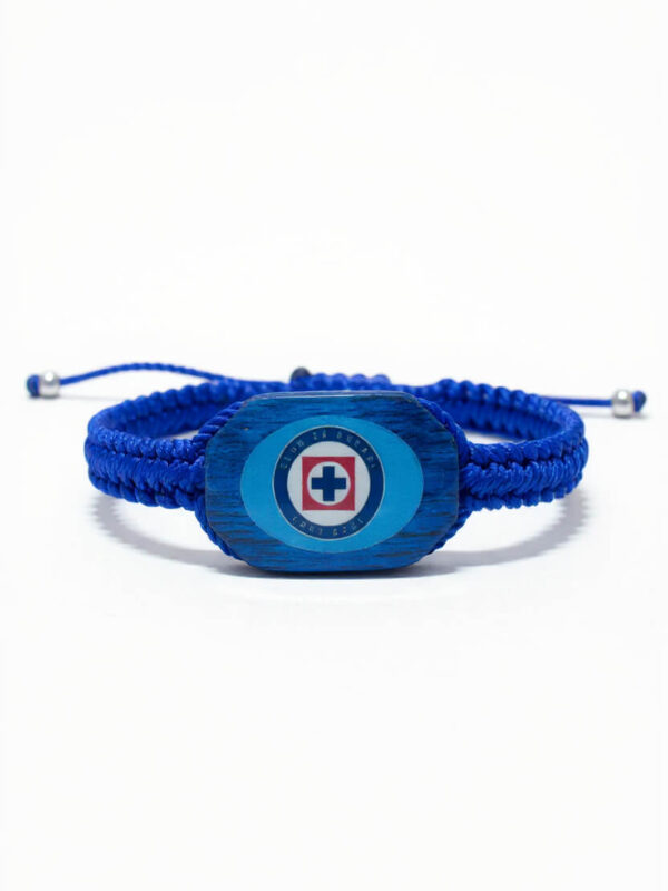 Pulsera de hilo tejido con el escudo de la Máquina Celeste (Cruz Azul)