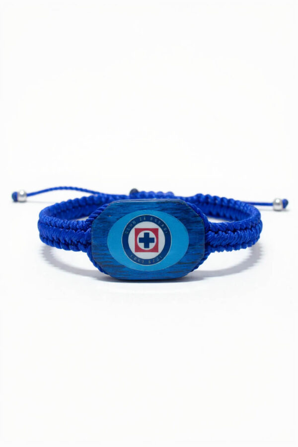 Pulsera de hilo tejido con el escudo de la Máquina Celeste (Cruz Azul)