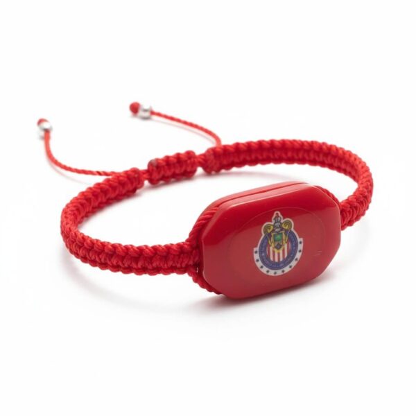 Pulsera de hilo tejido con el escudo del Guadalajara (Chivas)