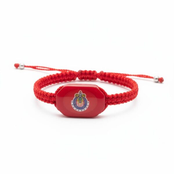 Pulsera de hilo tejido con el escudo del Guadalajara (Chivas)