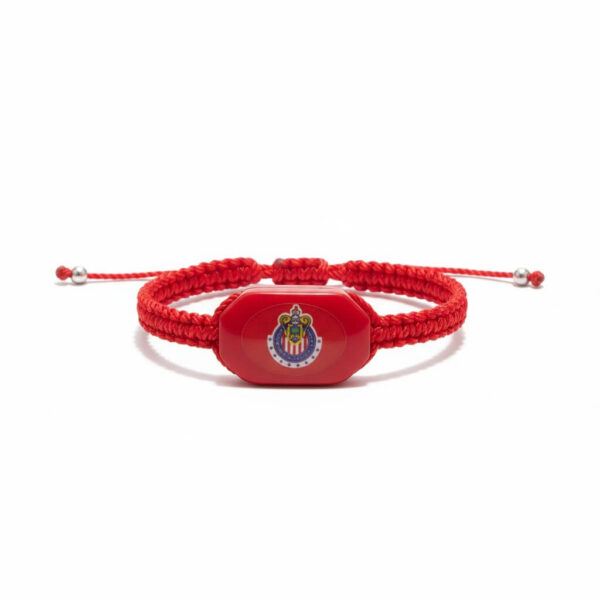 Pulsera de hilo tejido con el escudo del Guadalajara (Chivas)