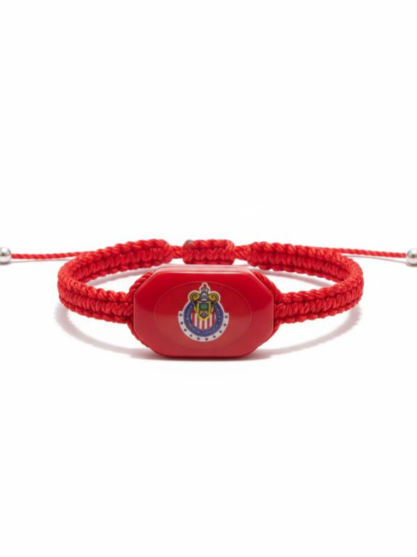 Pulsera de hilo tejido con el escudo del Guadalajara (Chivas)