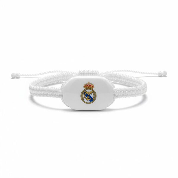 Pulsera de hilo tejido con el escudo del Real Madrid C.F.