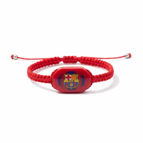 Pulsera de hilo tejido con el escudo del F.C. Barcelona