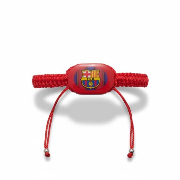 Pulsera de hilo tejido con el escudo del F.C. Barcelona