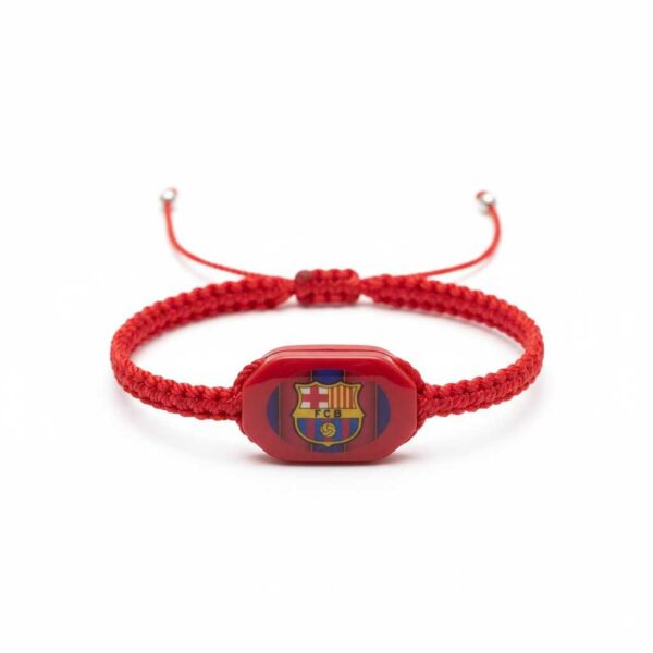 Pulsera de hilo tejido con el escudo del F.C. Barcelona
