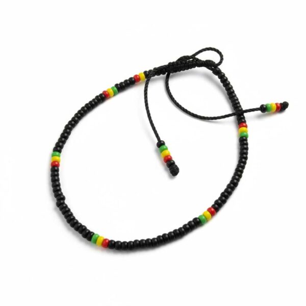 Pulsera de chaquira artesanal "Fuego Huichol" - Pieza única de color y diseño