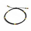 Pulsera de chaquira artesanal "Fuego Huichol" - Pieza única de color y diseño