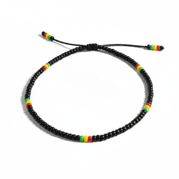Pulsera de chaquira artesanal "Fuego Huichol" - Pieza única de color y diseño
