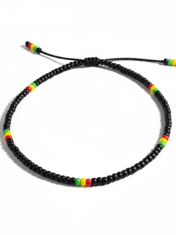 Pulsera de chaquira artesanal "Fuego Huichol" - Pieza única de color y diseño