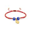 Pulsera de chaquira y protección: Diseño único con San Benito y ojos turcos