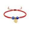 Pulsera de chaquira y protección: Diseño único con San Benito y ojos turcos