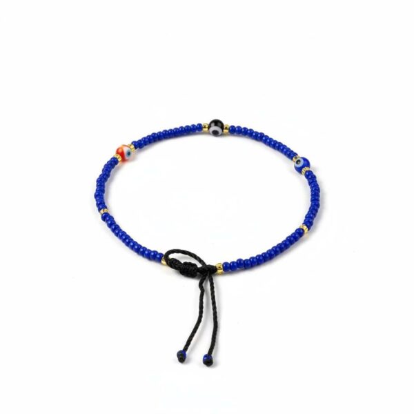 Pulsera de chaquira: ¡Triple protección en el color que elijas! (rojo, azul o rojinegra)