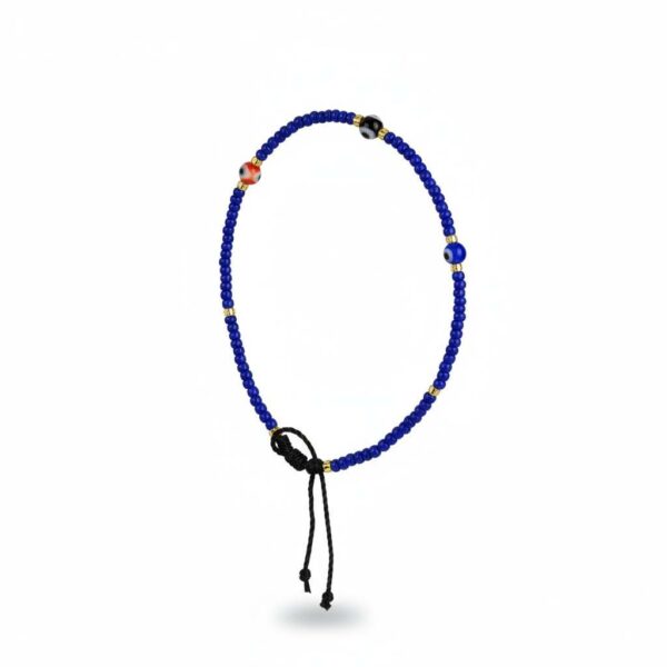 Pulsera de chaquira: ¡Triple protección en el color que elijas! (rojo, azul o rojinegra)
