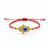 Pulsera de chaquira roja: Triple protección con mano de Fátima, ojo turco