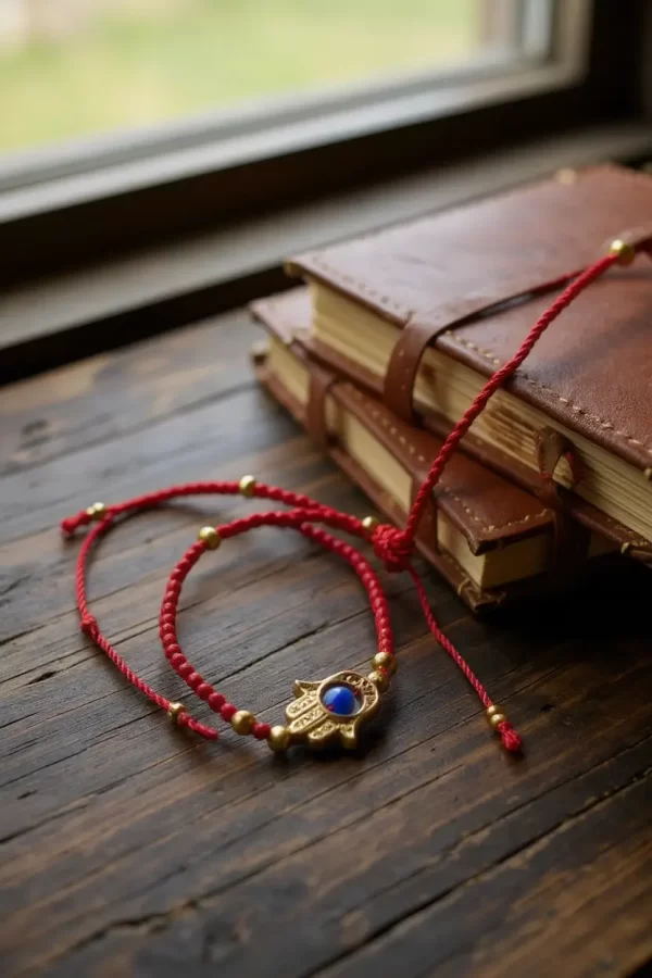 Pulsera de chaquira roja: Triple protección con mano de Fátima, ojo turco