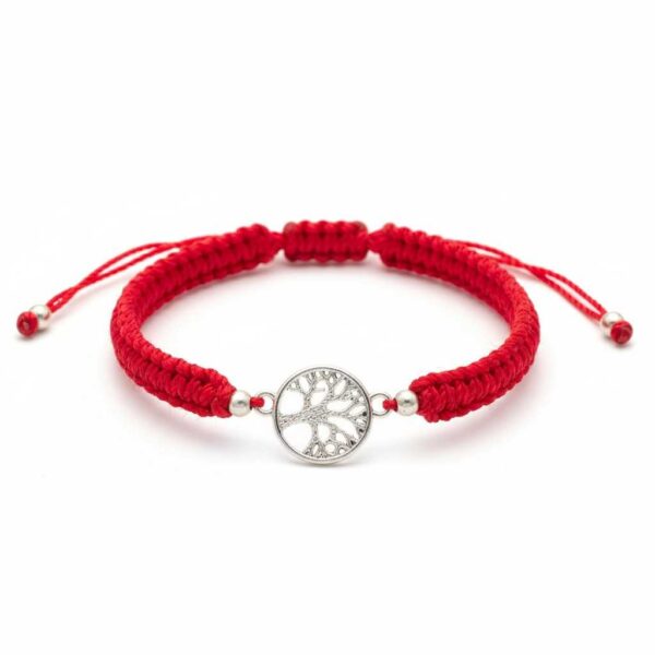 Pulsera mística: Hilo rojo y el símbolo del árbol de la vida