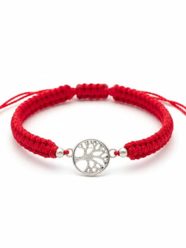 Pulsera mística: Hilo rojo y el símbolo del árbol de la vida
