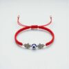 Pulsera de doble poder: Hamsa gemela, ojo turco y la fuerza del rojo