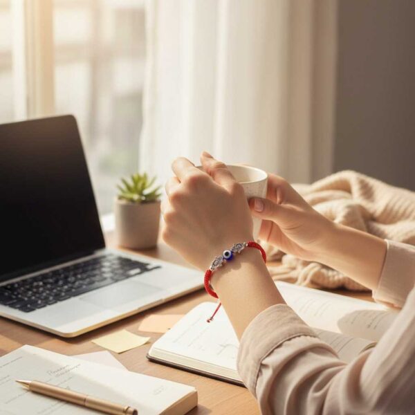 Pulsera de doble poder: Hamsa gemela, ojo turco y la fuerza del rojo