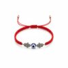 Pulsera de doble poder: Hamsa gemela, ojo turco y la fuerza del rojo