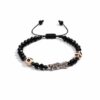 🖤 Pulsera de devoción Negra: Santa Muerte, protección absoluta y elegancia mate