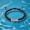 🖤 Pulsera de la Santa Muerte: El Poder de la protección absoluta (negro mate)