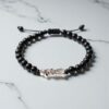 🖤 Pulsera de la Santa Muerte: El Poder de la protección absoluta (negro mate)
