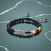 Pulsera de devoción: Santa Muerte, protección en negro mate y el poder de todos los colores (las siete potencias)