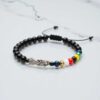 Pulsera de devoción: Santa Muerte, protección en negro mate y el poder de todos los colores (las siete potencias)