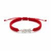 Pulsera de hilo rojo con dije de la Santa Muerte