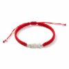 Pulsera de hilo rojo con dije de la Santa Muerte